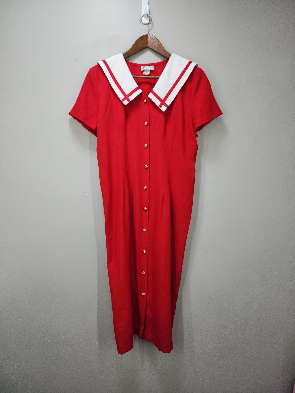 80s Vintage KDK Designs Sailor Midi Dress